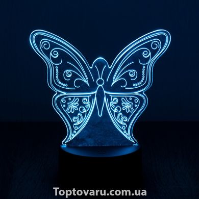 Настольный светильник New Idea 3D Desk Lamp Бабочка 1540 фото