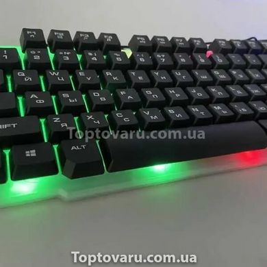 Набір клавіатури та миші KT-288 (з підсвічуванням RGB/російська клавіатура) 10461 фото