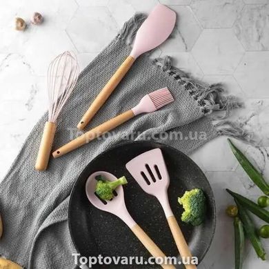 Набір кухонного приладдя 12 предметів Kitchen Set Рожевий 10712 фото
