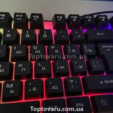 Набір клавіатури та миші KT-288 (з підсвічуванням RGB/російська клавіатура) 10461 фото