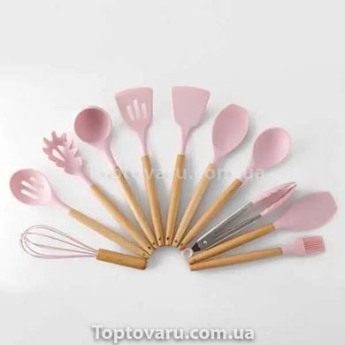 Набор кухонных принадлежностей 12 предметов Kitchen Set Розовый 10712 фото