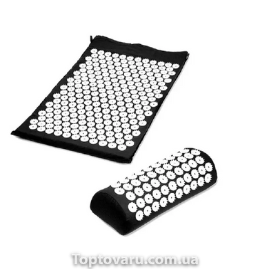 Акупунктурний масажний килимок Acupressure Mat Bed or of Nails Чорний 4800 фото