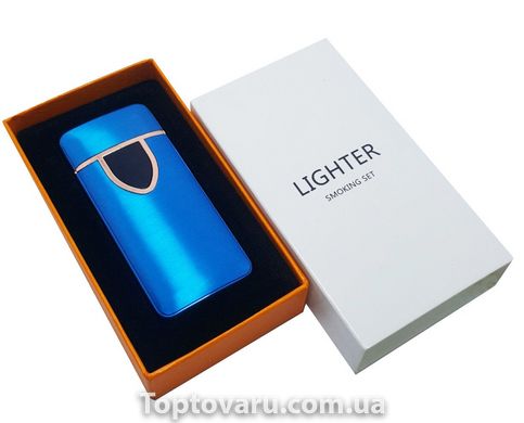 Спіральна сенсорна електрична запальничка USB Lighter Блакитна (ART 018-2) 3104 фото