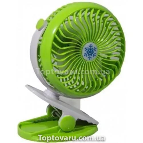 Вентилятор F168 USB с аккумулятором 18650 Зеленый 10864 фото
