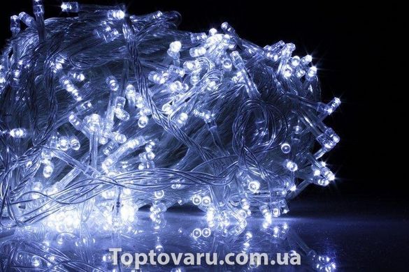 Xmas Нить 200 LED БЕЛЫЙ (прозрачный провод,15 метров) 1433 фото