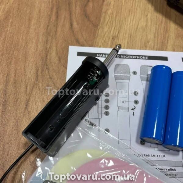 Караоке система на два микрофона UHF TTD-M12 Черная 32943 фото