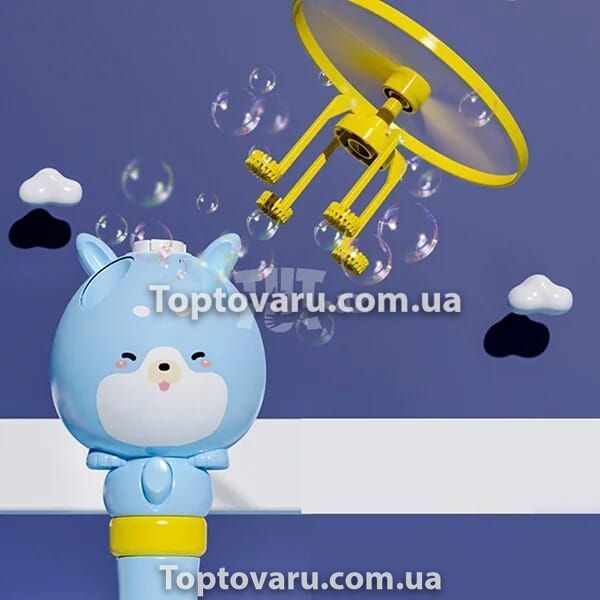 Дитячий літаючий генератор мильних бульбашок Summer Toy Блакитний 7186 фото