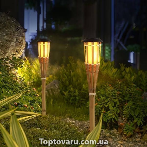 Світильник садовий BAMBOO на сонячній панелі LED/1,2V 150 mAh 1800K 56 см IP44 37976 фото