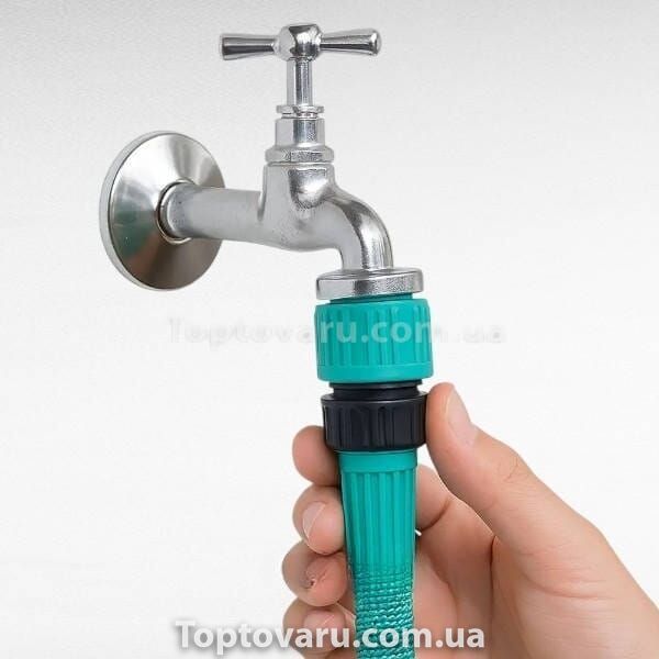 Шланг поливочный растягивающийся 22,5м с насадкой для полива EXPANDABLE GARDEN HOSE K-75FT Бирюзовый 25238 фото