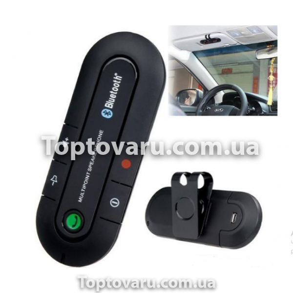 Автомобільний бездротовой динамік-гучномовець Bluetooth Hands Free kit HB 505 Чорний 3729 фото