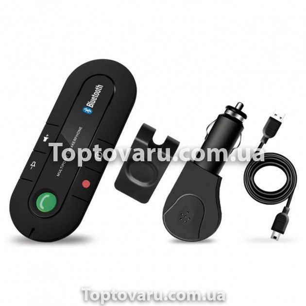 Автомобільний бездротовой динамік-гучномовець Bluetooth Hands Free kit HB 505 Чорний 3729 фото