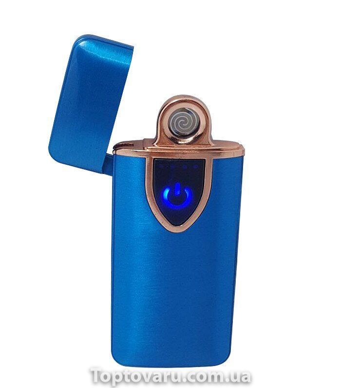 Спиральная сенсорная электрическая USB зажигалка Lighter Голубая (ART 018-2) 3104 фото