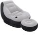 Надувной диван AIR SOFA | Надувное велюровое кресло с пуфиком Серый 11247 фото 1