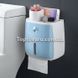 Держатель для туалетной бумаги закрытый с полочкой клеящийся BP-16 Mvm 193876 Голубой 3212 фото 5