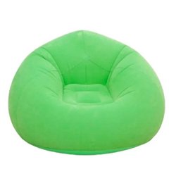 Крісло пуф надувне велюрове KR-1 Зелене 18359 фото