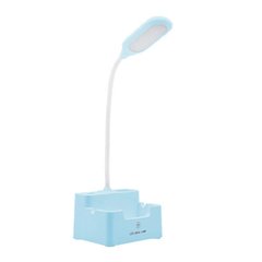 Розумна настільна світлодіодна лампа 3в1 з PowerBank Синя 7411 фото