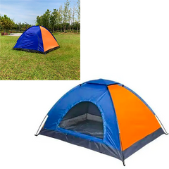Палатка туристическая на 3 персоны размер 200х150см Синяя 8730 фото