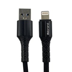 Кабель Mibrand MI-32 Nylon Charging Line USB for Lightning 2A 1m Black MIDC/321LB-00001 фото