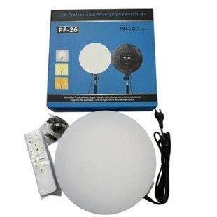 Кругла LED лампа 26см із кріпленням під штатив PF26 Чорна 21577 фото
