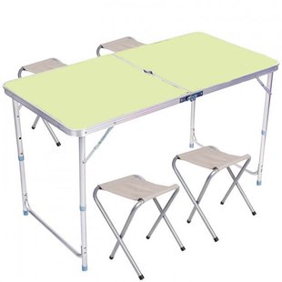 Стіл і стільці для пікніка Folding Table Зелений 726 фото