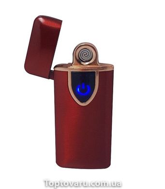 Спіральна сенсорна електрична запальничка USB Lighter Червона (ART 018-2) 3103 фото