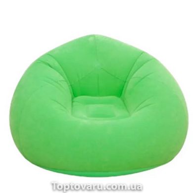 Кресло пуф надувное велюровое KR-1 Зеленое 18359 фото