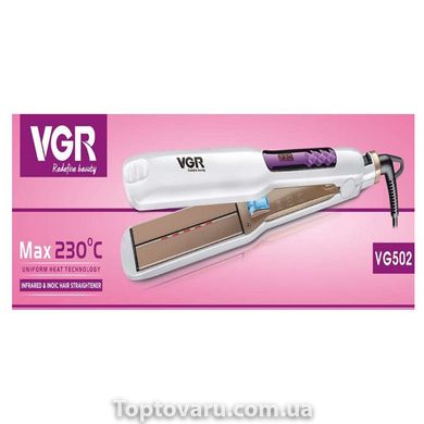 Праска випрямляч для волосся VGR V-502 Біла 3475 фото
