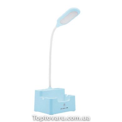 Розумна настільна світлодіодна лампа 3в1 з PowerBank Синя 7411 фото