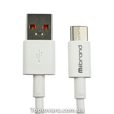 Кабель Mibrand MI-12 High Current Charging Line USB для Type-C 5A 1m White MIDC/12TW-00001 фото
