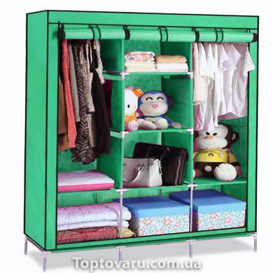 Складной тканевый шкаф Storage Wardrobe 88130 Зеленый 2436 фото