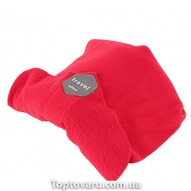 Дорожная подушка шарф для путешествий Travel Pillow Красная 7084 фото