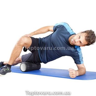 Ролик для йоги масажний (спина та ніг) OSPORT 14*33см Чорний 14720 фото