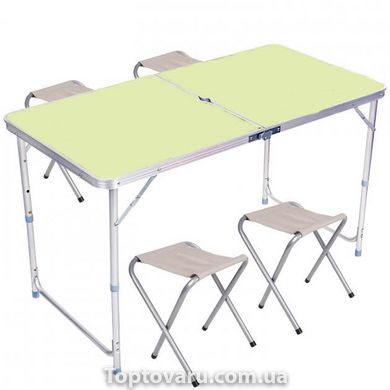 Стіл і стільці для пікніка Folding Table Зелений 726 фото