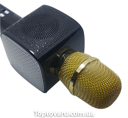 Караоке-мікрофон L20 чорний з золотом з чохлом 189 фото
