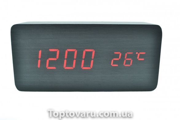 Настільний годинник VST-862 світло сірі з червоним підсвічуванням 3762 фото