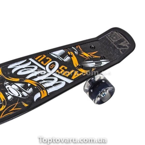 Пенни борд со светящимися колесами PU Penny Board Independent Черный 27417 фото