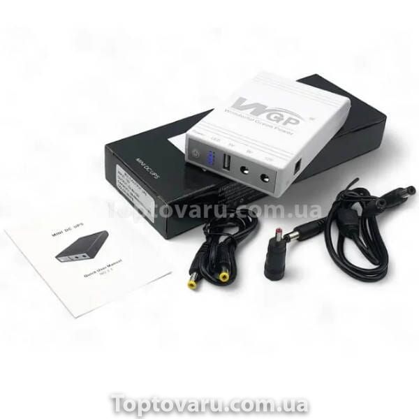 ДБЖ для роутера UPS WGP-103 10400 mAh на 5V 9V 12V Білий 20037 фото