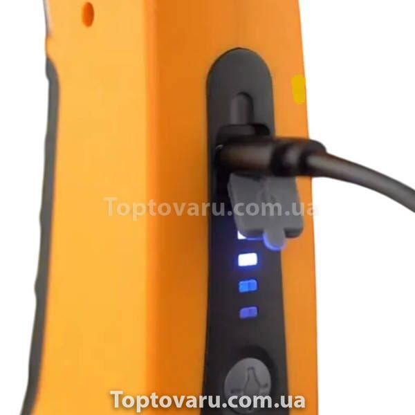 Фонарь ручной аккумуляторный с индикатором заряда T60-3W+COB Желтый 21820 фото