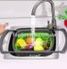 Складной силиконовый дуршлаг для мытья овощей и фруктов JM-608-1 Зеленый 4631 фото 2