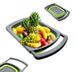 Складной силиконовый дуршлаг для мытья овощей и фруктов JM-608-1 Зеленый 4631 фото 1