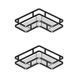 Кутова полиця для ванної 2шт Corner shower caddy Чорна 37448 фото 3