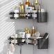 Кутова полиця для ванної 2шт Corner shower caddy Чорна 37448 фото 1