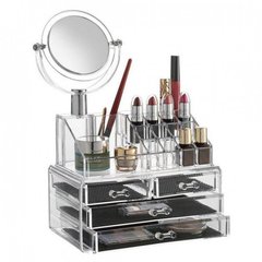 Акриловый органайзер Cosmetic Storage Box для косметики с зеркалом