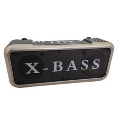Музыкальная Bluetooth колонка бумбокс Golon RX-200BT Золотая 6237 фото