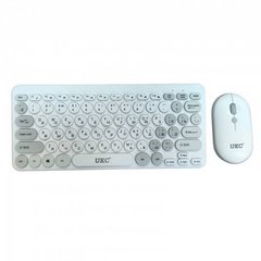 Клавіатура з мишкою UKC біла 11300 фото