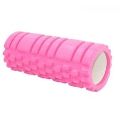 Ролик для йоги масажний (спина та ніг) OSPORT 14*33см Рожевий 13999 фото