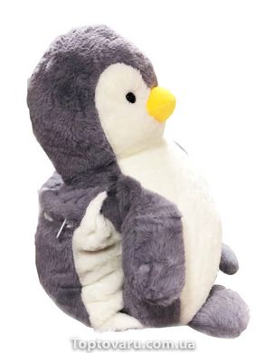 Игрушка-подушка Пингвин с пледом 3 в 1 Серый 2773 фото