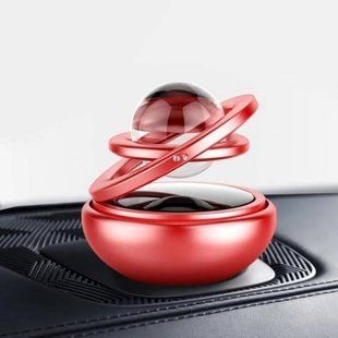Освіжувач повітря в авто на сонячній батареї Левітуючі кільця Галактика Car Fresh Червоний 37507 фото