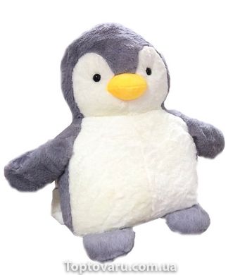 Іграшка-подушка Пінгвін з пледом 3 в 1 Сірий 2773 фото