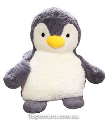 Игрушка-подушка Пингвин с пледом 3 в 1 Серый 2773 фото